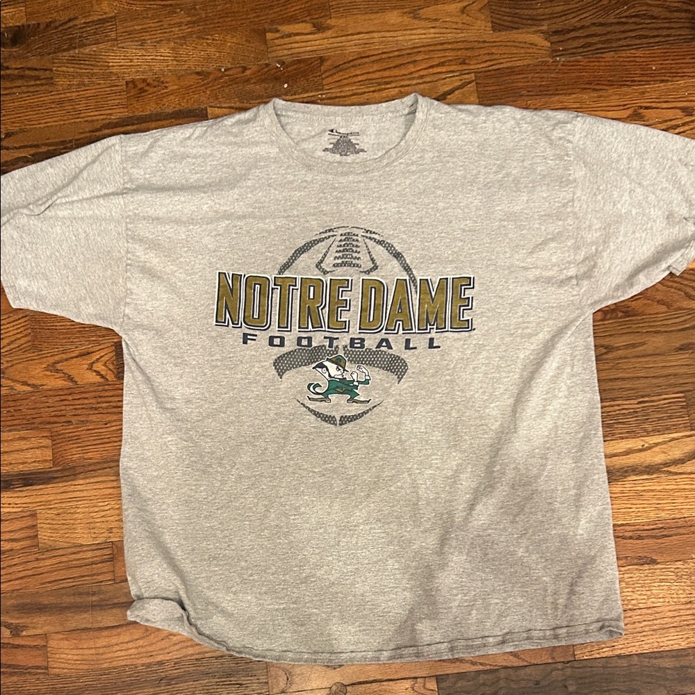 Champion Gray Notre Dame Football Tee